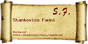 Stankovics Fanni névjegykártya